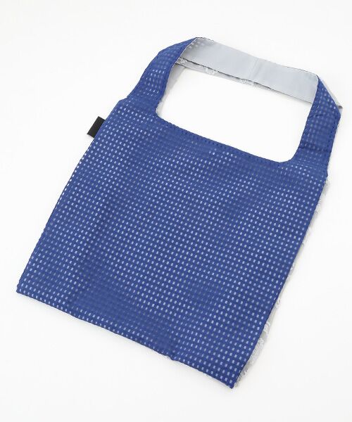 maison de F / メゾンドエフ エコバッグ | TWINS bag / ice gray paisley × blue check / M | 詳細1