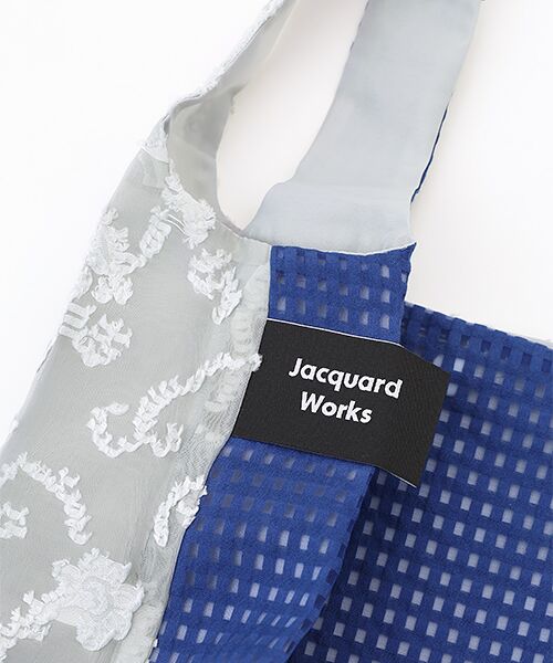 maison de F / メゾンドエフ エコバッグ | TWINS bag / ice gray paisley × blue check / S | 詳細3