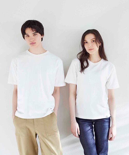 maison de F / メゾンドエフ Tシャツ | GOTS ORGANIC TEE SEW White by EIJI ゴッツ認証 白クルーネックTシャツ | 詳細2