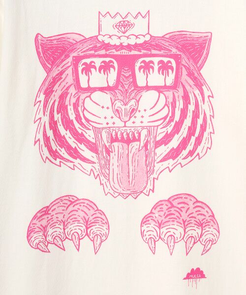 maison de F / メゾンドエフ Tシャツ | 【モルガ】GOTS ORGANIC TEE SEW by EIJI ゴッツ認証白クルーネックプリントTシャツ | 詳細3