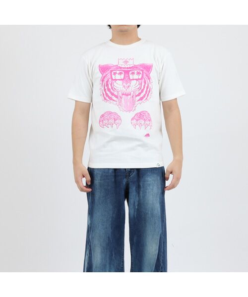 maison de F / メゾンドエフ Tシャツ | 【モルガ】GOTS ORGANIC TEE SEW by EIJI ゴッツ認証白クルーネックプリントTシャツ | 詳細4