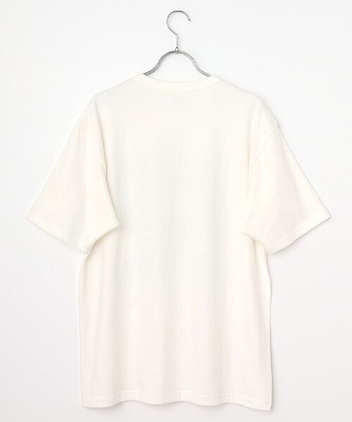 maison de F / メゾンドエフ Tシャツ | 【モルガ】GOTS ORGANIC TEE SEW by EIJI ゴッツ認証白クルーネックプリントTシャツ | 詳細6