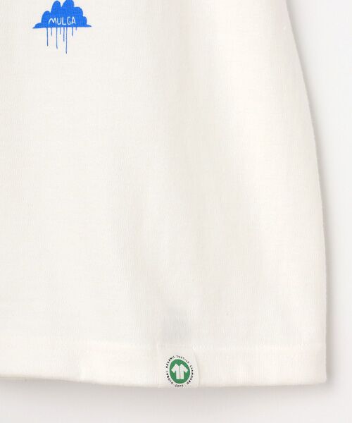 maison de F / メゾンドエフ Tシャツ | 【モルガ】GOTS ORGANIC TEE SEW by EIJI ゴッツ認証白クルーネックプリントTシャツ | 詳細8