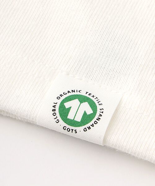 maison de F / メゾンドエフ Tシャツ | 【モルガ】GOTS ORGANIC TEE SEW by EIJI ゴッツ認証白クルーネックプリントTシャツ | 詳細9