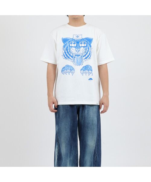 maison de F / メゾンドエフ Tシャツ | 【モルガ】GOTS ORGANIC TEE SEW by EIJI ゴッツ認証白クルーネックプリントTシャツ | 詳細11