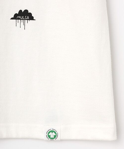 maison de F / メゾンドエフ Tシャツ | 【モルガ】GOTS ORGANIC TEE SEW by EIJI ゴッツ認証白クルーネックプ３版プリントTシャツ | 詳細3