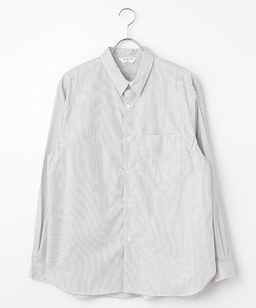 maison de F / メゾンドエフ シャツ・ブラウス | Regular collar shirt(SH00221)(GREY STRIPE)
