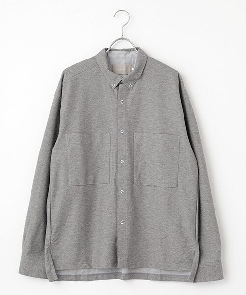 maison de F/メゾンドエフ KNIT DENIM FLANNEL SHIRT GRAY 2 maison de F/メゾンドエフ KNIT DENIM FLANNEL SHIRT GRAY 2
