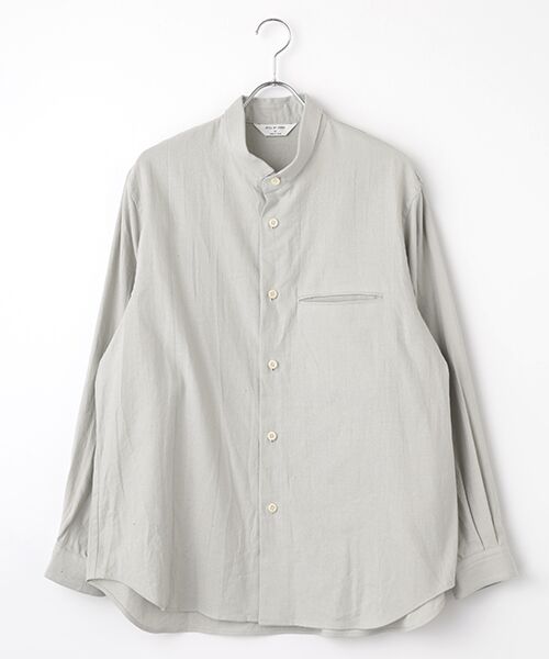 maison de F / メゾンドエフ シャツ・ブラウス | Silk nep twill shirt(SH02253)(SAGE)