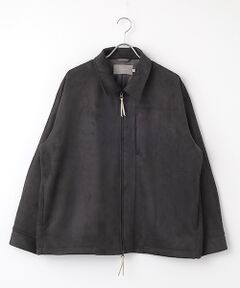 maison de F / メゾンドエフ ブルゾン | KNIT SUEDE ZIPーUP　BLOUSON