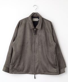 maison de F / メゾンドエフ ブルゾン | KNIT SUEDE ZIPーUP　BLOUSON
