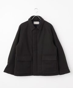 maison de F / メゾンドエフ ブルゾン | KNIT MELTON PUFF JACKET