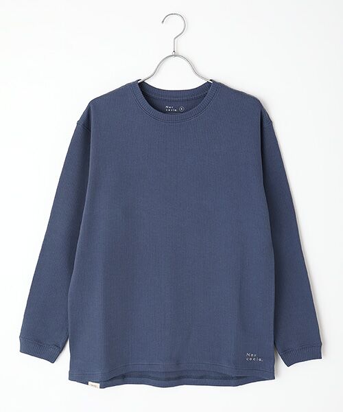 maison de F / メゾンドエフ スウェット | ハトムギ練り込みエイトロックスムース プルオーバー（N(ネイビー)）