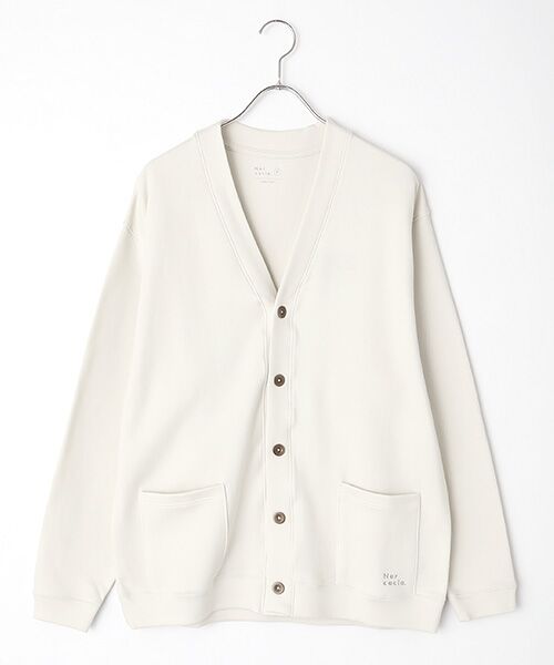 maison de F / メゾンドエフ カーディガン・ボレロ | 【ユニセックス】ハトムギ練り込みエイトロックスムース カーディガン（LG(ライトグレー)）