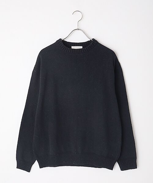 maison de F / メゾンドエフ ニット・セーター | シルクコットンクルーネック（ KN06254）（BLACK）