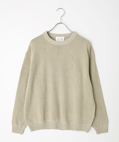 maison de F / メゾンドエフ ニット・セーター | シルクコットンクルーネック（ KN06254）（SAND BEIGE）