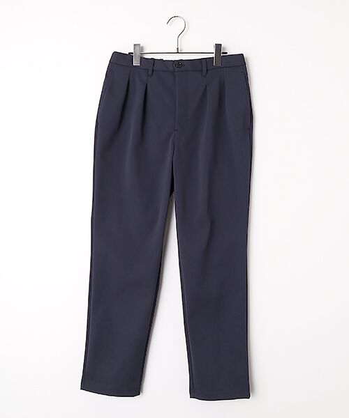 maison de F / メゾンドエフ スラックス・ドレスパンツ | SOLID DOUBLE-KNIT TAPERED PANTS（navy）