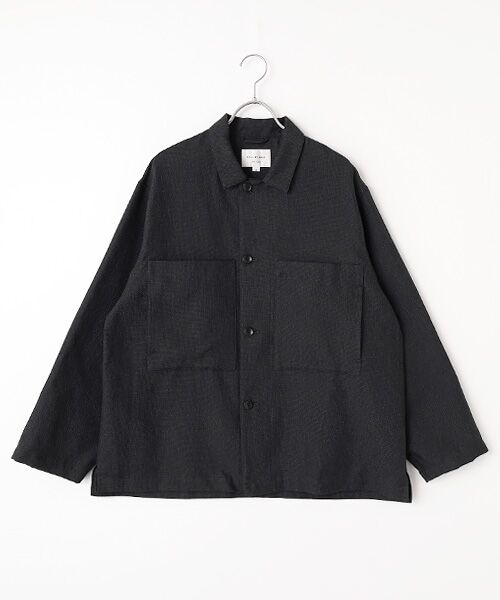 maison de F / メゾンドエフ その他アウター | Mixed colour shirt jacket（BL04261）（Ink black）