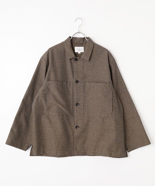 maison de F / メゾンドエフ その他アウター | Mixed colour shirt jacket（BL04261）（brown）
