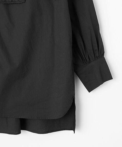 maison de F / メゾンドエフ シャツ・ブラウス | ナチュラルタイプライター　イタリアンフィレレースヨークシャツ | 詳細3