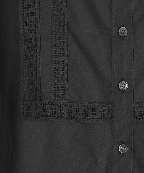 maison de F / メゾンドエフ シャツ・ブラウス | ナチュラルタイプライター　イタリアンフィレレースヨークシャツ | 詳細4