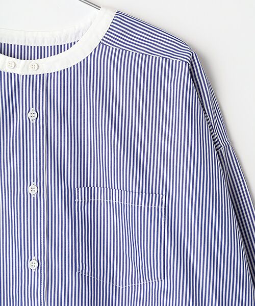 maison de F / メゾンドエフ シャツ・ブラウス | タイプライター/ストライプ　バーバーワーキングシャツ | 詳細4