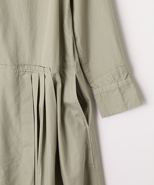 maison de F / メゾンドエフ ロング・マキシ丈ワンピース | ブロード/ソフトデニム/ストライプ　ホスピタルワンピース | 詳細3