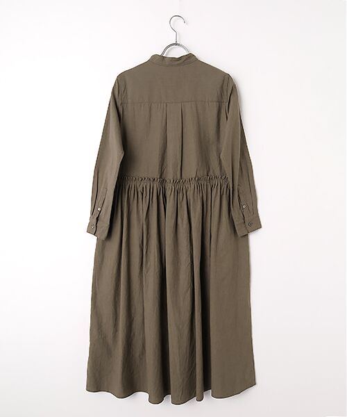 maison de F / メゾンドエフ ロング・マキシ丈ワンピース | トリプルワッシャーLC　タックシャツワンピース | 詳細2