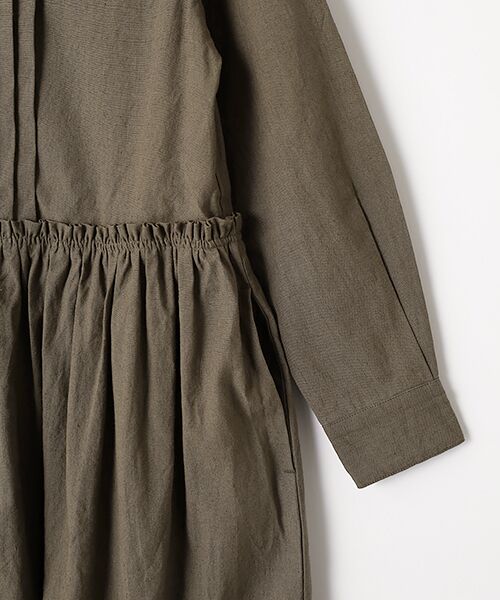 maison de F / メゾンドエフ ロング・マキシ丈ワンピース | トリプルワッシャーLC　タックシャツワンピース | 詳細4
