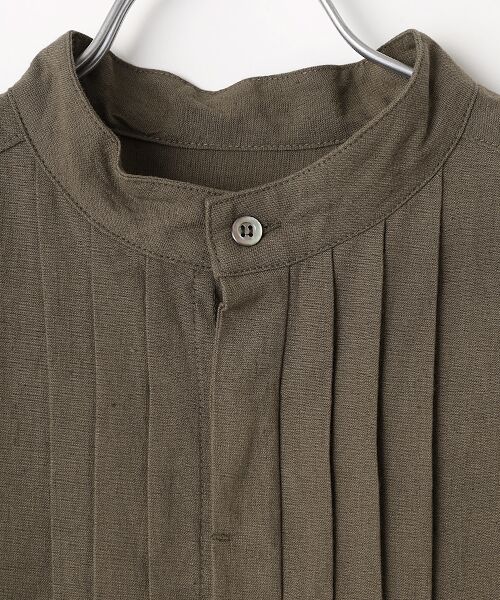 maison de F / メゾンドエフ ロング・マキシ丈ワンピース | トリプルワッシャーLC　タックシャツワンピース | 詳細7