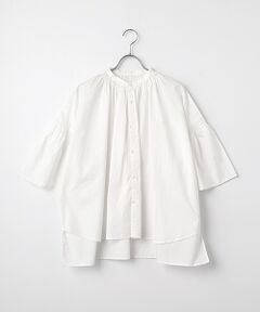 maison de F / メゾンドエフ シャツ・ブラウス | ナチュラルタイプライターフレアスリーブシャーリングブラウス