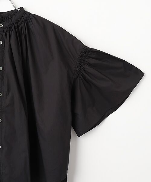 maison de F / メゾンドエフ シャツ・ブラウス | ナチュラルタイプライターフレアスリーブシャーリングブラウス | 詳細3