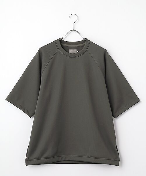 maison de F / メゾンドエフ Tシャツ | HIGH GAUGE KNIT TEE（charcoal）