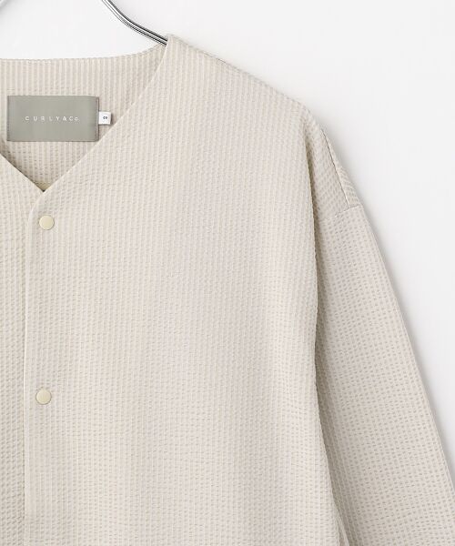 maison de F / メゾンドエフ カーディガン・ボレロ | SEERSUCKER SNAP BUTTON CARDIGAN | 詳細3