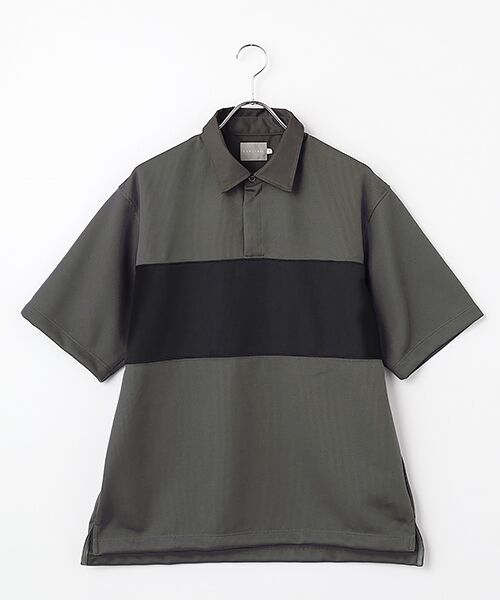 maison de F / メゾンドエフ シャツ・ブラウス | HIGH GAUGE KNIT RUGBY SHIRT（charcoal）
