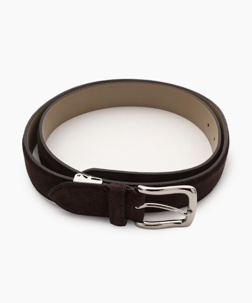 maison de F / メゾンドエフ ベルト・サスペンダー | くつろぎリラックス　バックスキンベルト（ダークブラウン）
