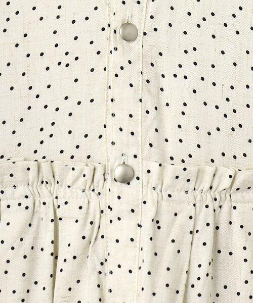 maison de F / メゾンドエフ シャツ・ブラウス | ドットプリント　バンドカラーギャザーブラウス | 詳細1