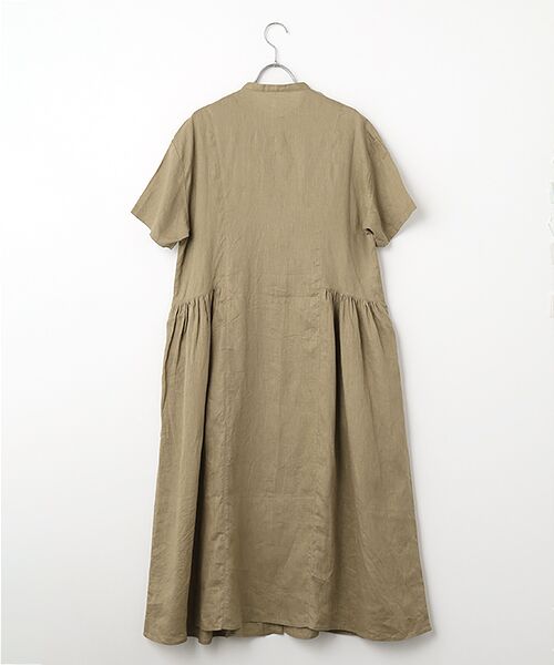 maison de F / メゾンドエフ ロング・マキシ丈ワンピース | フレンチリネン　バンドカラーワンピース | 詳細2