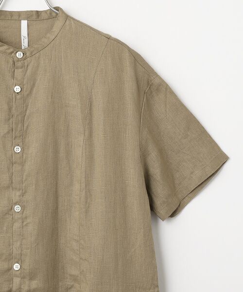 maison de F / メゾンドエフ ロング・マキシ丈ワンピース | フレンチリネン　バンドカラーワンピース | 詳細3