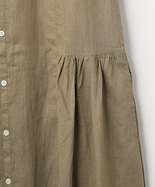 maison de F / メゾンドエフ ロング・マキシ丈ワンピース | フレンチリネン　バンドカラーワンピース | 詳細4