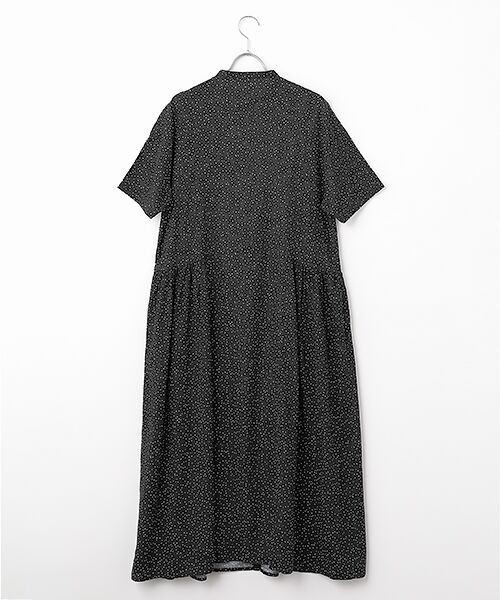 maison de F / メゾンドエフ ロング・マキシ丈ワンピース | ドットプリント　バンドカラーワンピース | 詳細1
