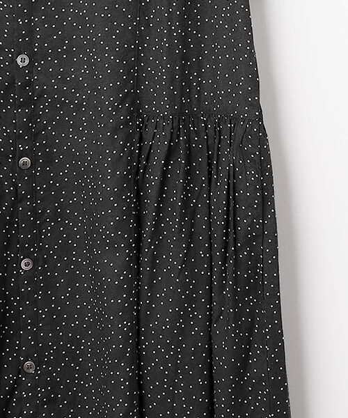 maison de F / メゾンドエフ ロング・マキシ丈ワンピース | ドットプリント　バンドカラーワンピース | 詳細3