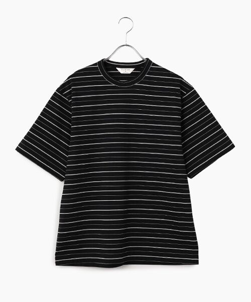 maison de F / メゾンドエフ Tシャツ | Striped t-shirt（CS03261）（blackwhite）