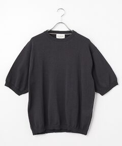 maison de F / メゾンドエフ ニット・セーター | Half sleeve knit t-shirt（KN02261）