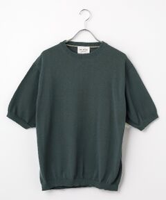 maison de F / メゾンドエフ ニット・セーター | Half sleeve knit t-shirt（KN02261）
