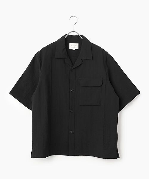 maison de F / メゾンドエフ シャツ・ブラウス | Pin tuck half sleeve shirt（ SH07261）（black）