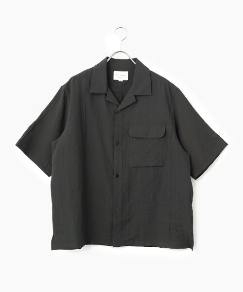 maison de F / メゾンドエフ シャツ・ブラウス | Pin tuck half sleeve shirt（ SH07261）（charcoal）
