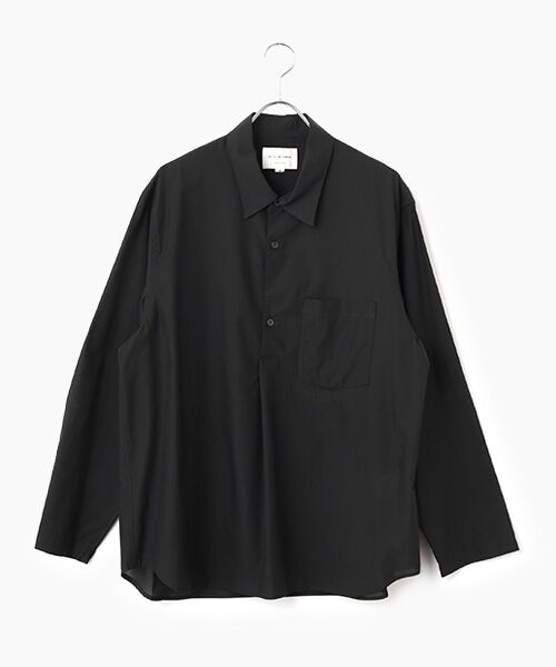maison de F / メゾンドエフ シャツ・ブラウス | Cupro mixed pullover shirt（SH10261）（Ink black）