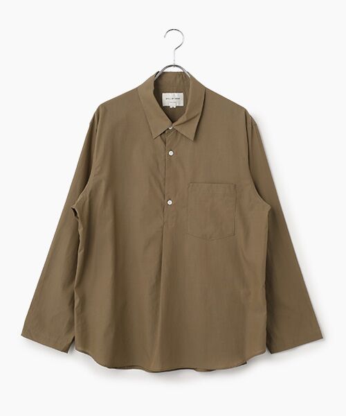 maison de F / メゾンドエフ シャツ・ブラウス | Cupro mixed pullover shirt（SH10261）（khaki brown）