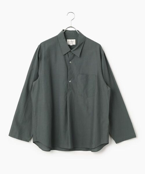 maison de F / メゾンドエフ シャツ・ブラウス | Cupro mixed pullover shirt（SH10261）（blue grey）